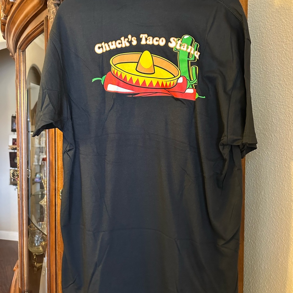 *NWOT* GOAT USA Black “Chuck’s Taco Stand” t-shirt - BRAND NEW NEVER WORN